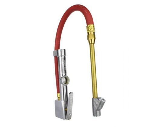 AS-0516S Milton S-516 Straight Foot Chuck Tire Inflator Gauge with 15 inch hose and lock on threads