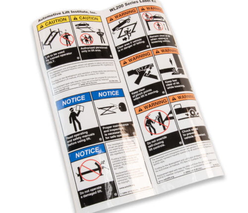 Ali Warning Label #200 for Benwil lifts.
