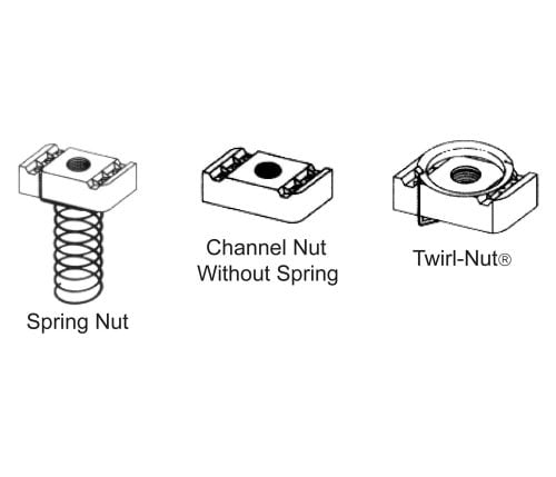 Channel Nuts for use with BL-5400-04 Series Channel