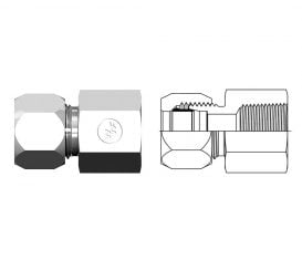 Female Connector Tube End to Female Pipe End