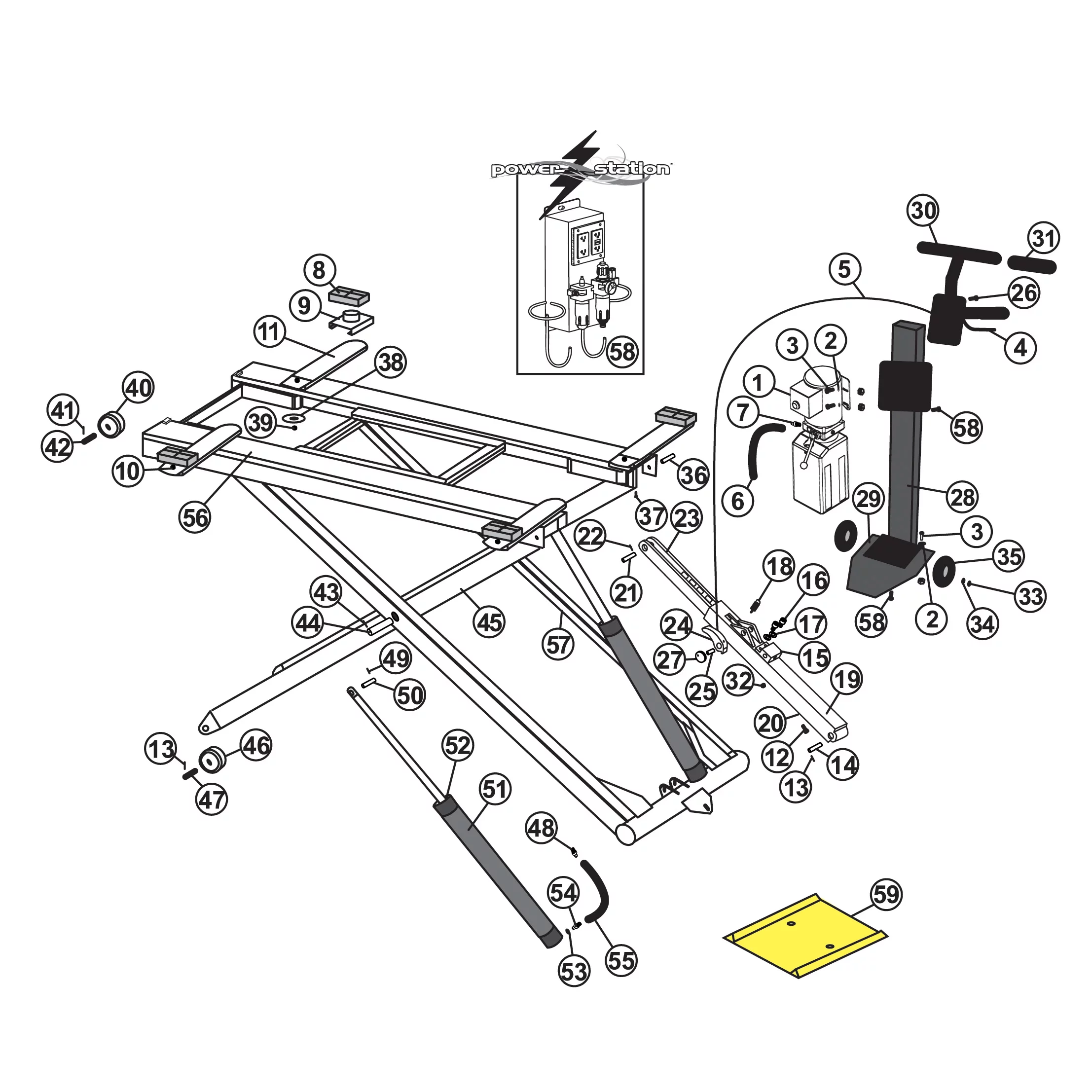 Parts for Tuxedo Lift MR6K-48X | SVI International, Inc.