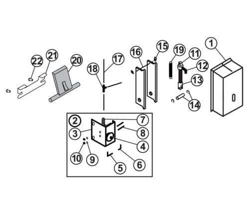 Parts for Challenger Lift Model 15002 Lock Detail