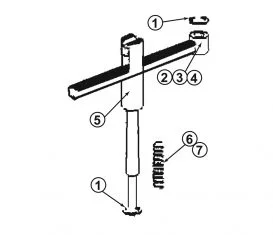 Parts Breakdown for Forward Lifts 10000A Arm Restraint Assembly