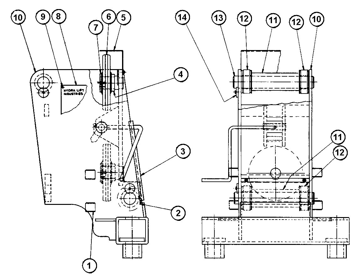 Parts for HydraLift 27BP Carriage Assembly Power Side SVI