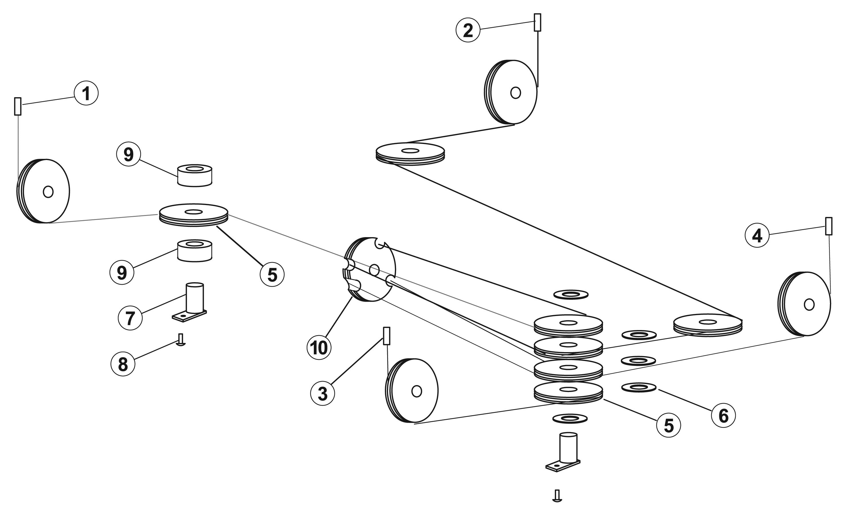 Bh 7501 02 For Rotary Lift Lift Cable For Ar90 Other 4 Post Lifts