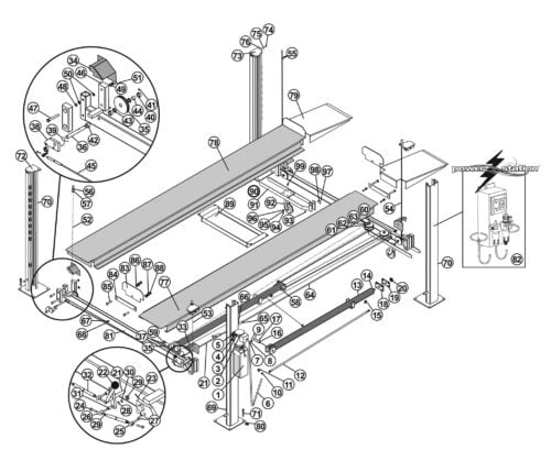 Parts for Tuxedo Lift FP9K