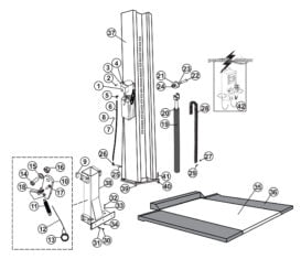 Parts for Tuxedo Lift SC-2K
