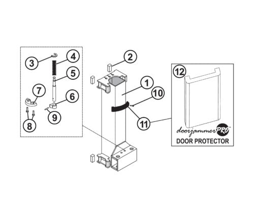 Parts for Tuxedo Lift TP11KC-DX Carriage and Arm Restraint Detail