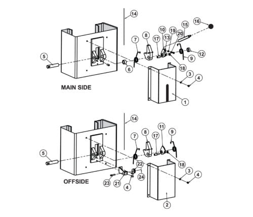Parts for Tuxedo Lift TP11KC-DX Lock Release Detail