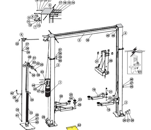 Parts for Tuxedo Lift TP7KAC