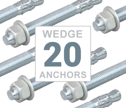Box set of 20 Wedge Anchors.