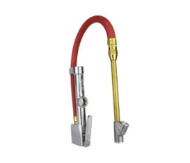 AS-0516S Milton S-516 Straight Foot Chuck Tire Inflator Gauge with 15 inch hose and lock on threads