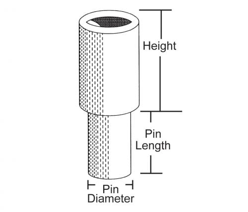 5" Nesting Height Ext 1-3/8" pin for Type NS lifts (SVI part number BH-7090-12