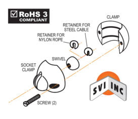 Ball-Shaped Retractor Clamp for EV Charger Cables Cord or Curb Pump Hose
