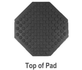 Top of Rubber Arm Pad for Challenger Lifts (SVI Part number BH-7225-01 and OEM reference number 200086, 31057).