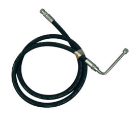 BH-7232-65-90 ref A2127-PU Hydraulic Hose for Challenger Lifts Power Unit Hose with one 90 degree Fitting and 1 Straight Fitting