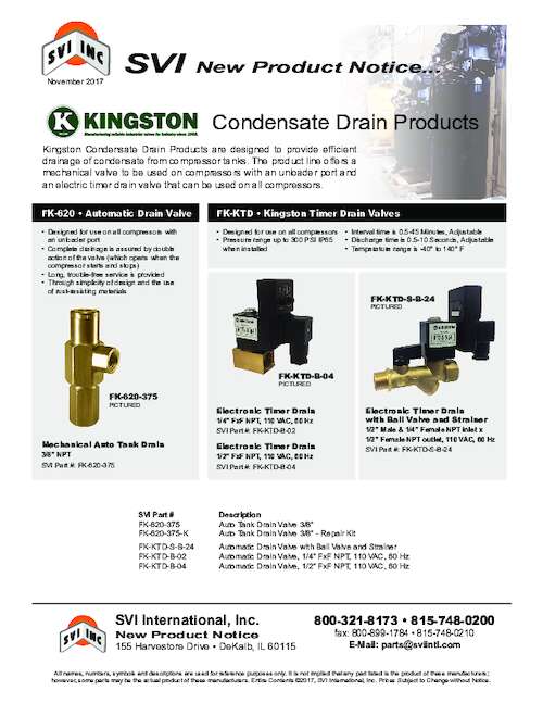 Kingston Condensate Drain Valves SVI International, Inc.