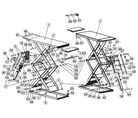 Parts Breakdown for Rotary Lift RLP77