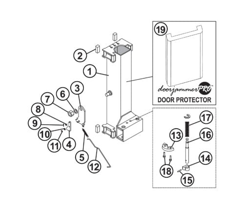 Parts for Tuxedo Lift TP10KAC-D Carriage Lock and Arm Restraint