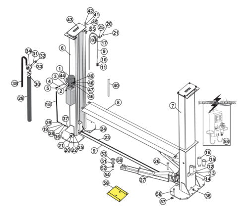 Parts for Tuxedo Lift TP12KFX