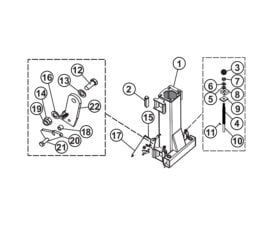Parts for Tuxedo Lift TP12KF Carriage Locks and Arm Restraint