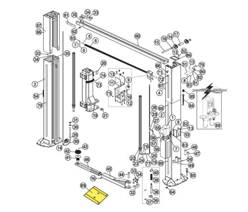 Parts for Tuxedo Lift TP12KSC-DX