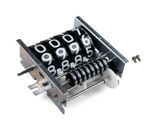 BP-4281-400 ref 139500-05 4-Wheel Meter Register Assembly - All Black for GPI Great Plains