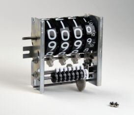 BP-4281-401 ref 126530-04 4 Wheel Meter Register Assembly White 1/10 for GPI Great Plains