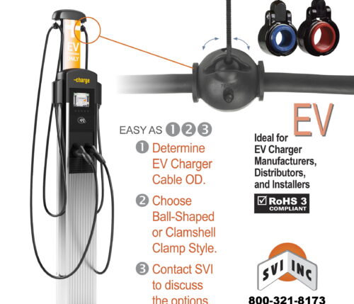 Call SVI for EV Electric Vehicle Charging Station Cord Clamps for Retractor System