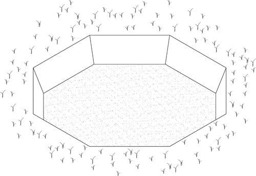 Fire Ring 800 Series shown with Bare Grass