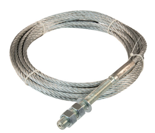 Steel Cable C, Left Front LF 34' 5" for Tuxedo lifts (SVI part number BH-7488-1759 and OEM reference number FP14KO-A-093, TT5DL-100-20).