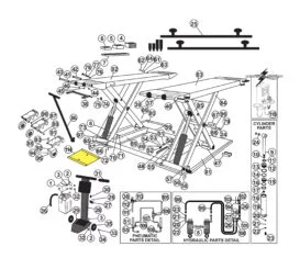 Parts for Tuxedo Lift MR6.5K-38 Mid Rise 6,500 lb capacity