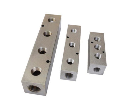 QP-0500M-25-4 ref H-50-25-4 RapidAir Aluminum Pneumatic Compressed Air Distribution Manifold Blocks 1/2" Manifold x 1/4" Outlets