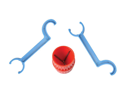 1-inch tool set includes spanners and deburr tool.