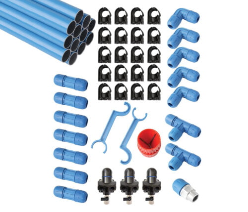 QP-1588-070 ref F28070 FastPipe 3/4" Master Kit x 90 feet with 3 Outlets RapidAir