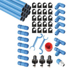 QP-1588-090 ref F28090 FastPipe 1" Master Kit 90 feet with 3 Outlets RapidAir
