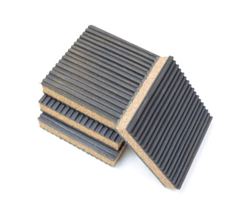 QP-2310-441-4X Air Compressor Vibration Dampening Pads Cork and Rubber 4" Square Set of 4 Anti-Vibration RapidAir