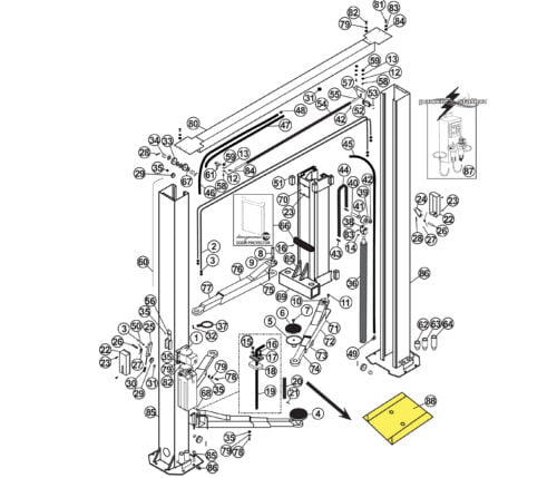 Parts for Atlas Lifts 9-OHSC Updated ATTD Style