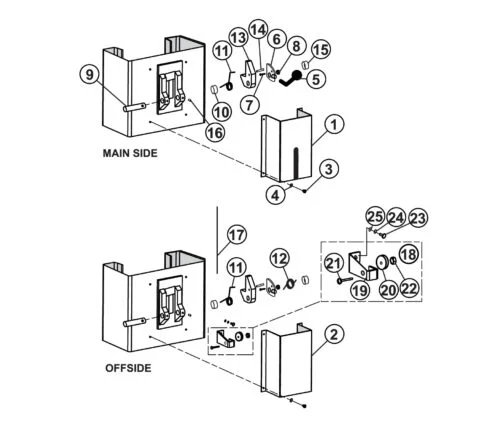Parts Breakdown for Atlas Lift APEX 12 Lock Parts Detail 2-Post Lift