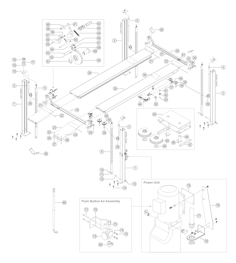 Parts for BendPak HD-7P | SVI International, Inc.