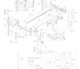 Parts breakdown for BendPak Four-post, Above-ground auto lifts.