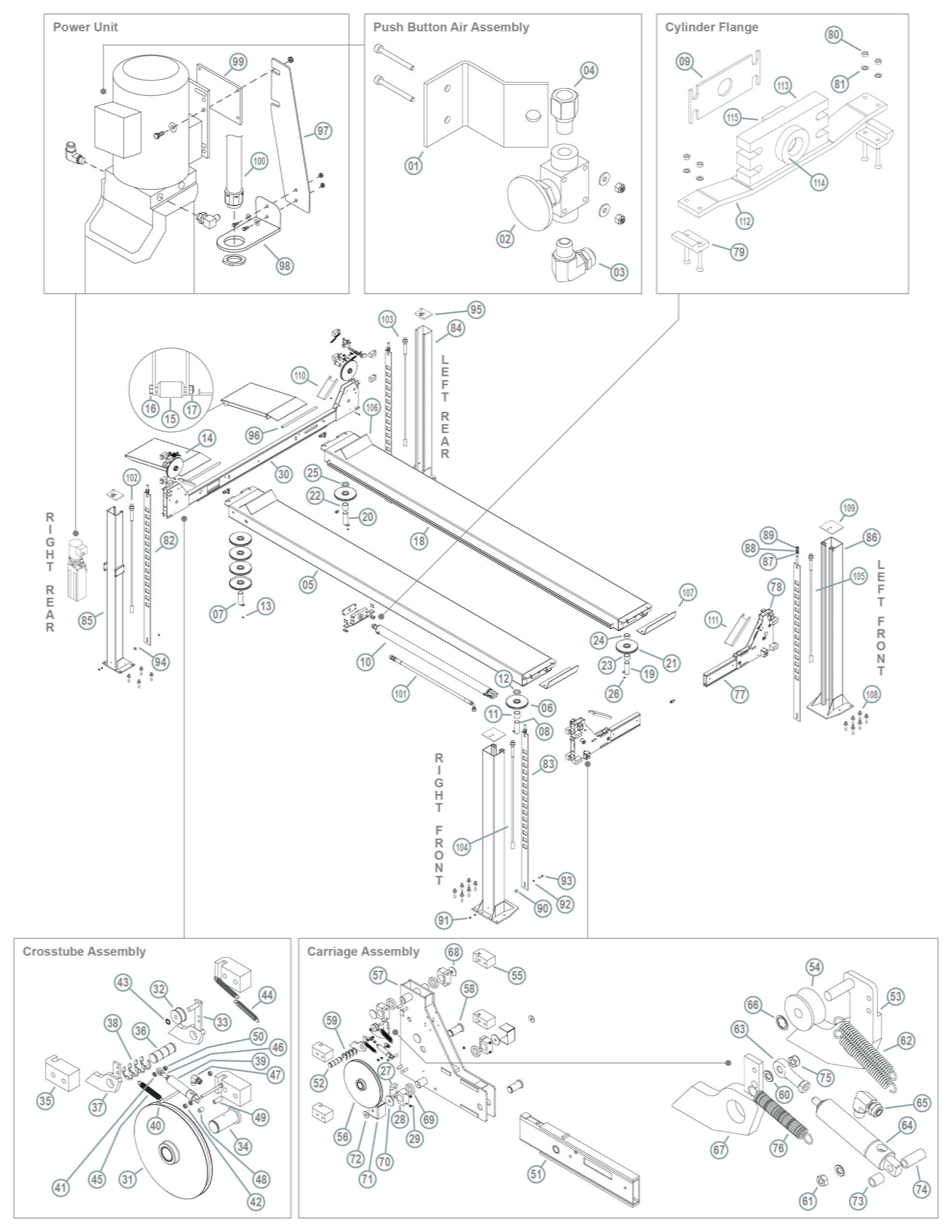 Parts for BendPak HDSO14 SVI International, Inc.