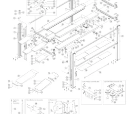 Parts breakdown for BendPak HD-973P Parking above ground, surface mount, 4-post lifts.