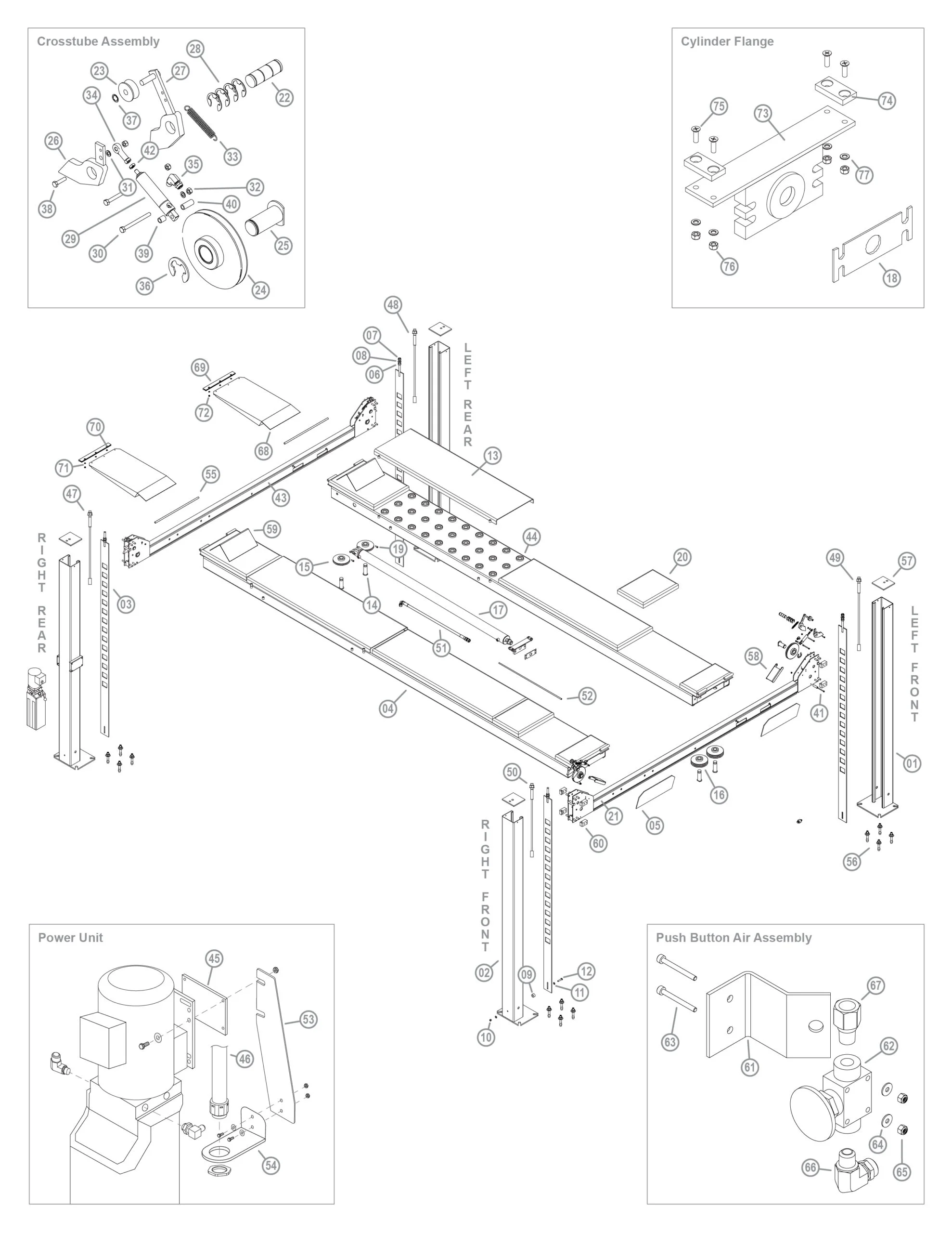 Parts for BendPak HD-9AE | SVI International, Inc.