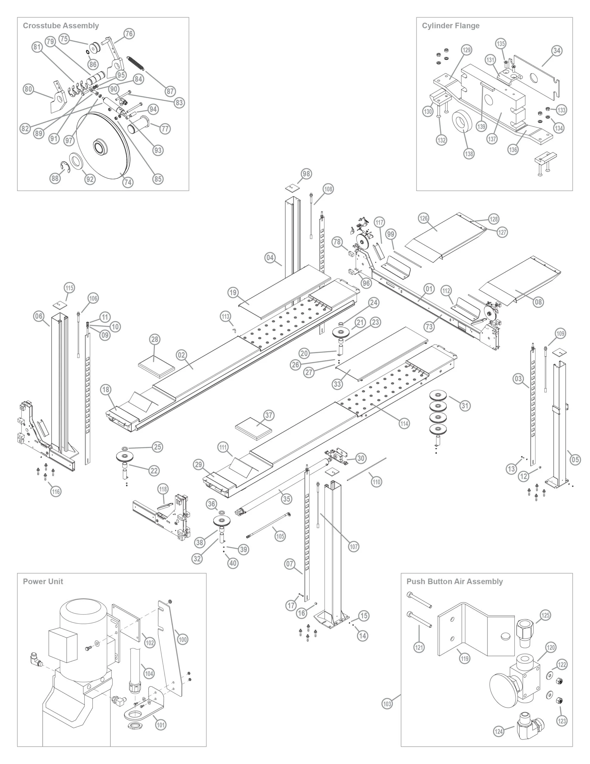 Parts for BendPak HDSO-14AX | SVI International, Inc.