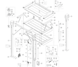 Parts breakdown for PL-18000 Parking above ground, surface mount parking lifts.
