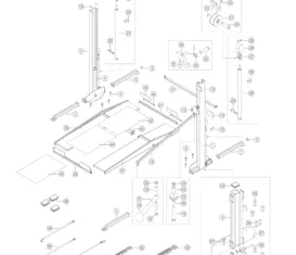 Parts breakdown for PL-7000XR Parking above ground, surface mount parking lifts.