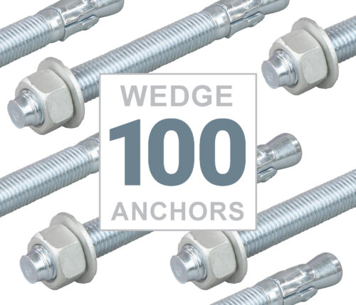 Box set of 100 Ultrawedge Wedge Anchors.