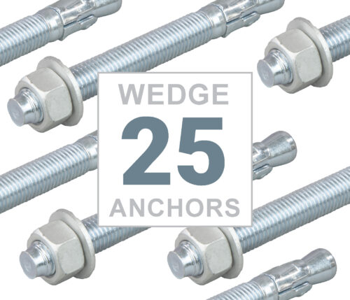 Box set of 25 Ultrawedge Wedge Anchors.